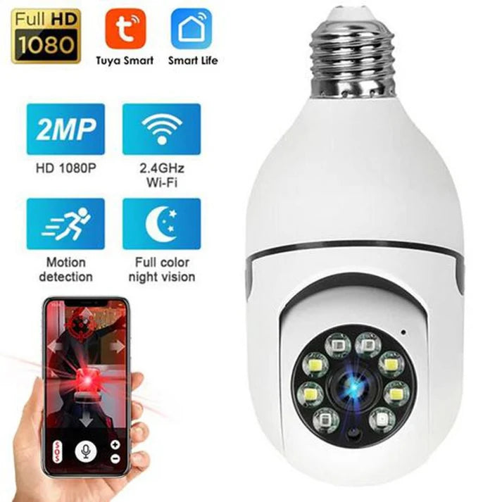 360° Bulb Camera Auto Tracking Wireless WiFi PTZ IP Camera