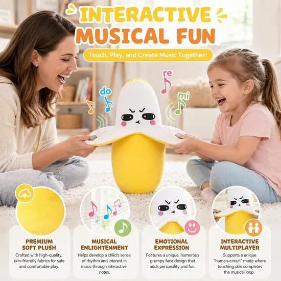 Banana Piano Toy Plush Musical Toy for Kids