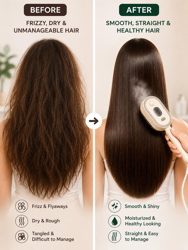 Detangling & Scalp Massage Brush - One-Click Self-Cleaning Hair Brush